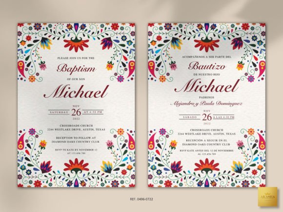 Download Mexican Baptism Invitation Template - Template Collection