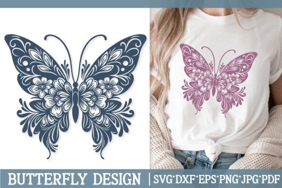 Download Damask Floral Butterfly SVG Ornate Lace - Premium Resources